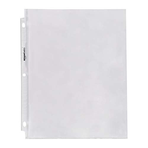 Clear Sheet Protector for 3 Ring Binder, 8.5" x 11" - 100-Pack