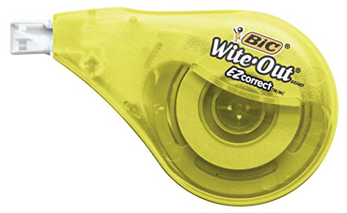 BIC Clean Wite-Out Brand EZ Correct Correction Tape, 4-Count, 5.25 x .75 x 8.125 (WOTAPP418-WHI)