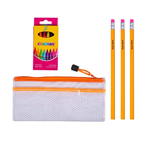 Bulk Case Bundle Pack of 48 Kits - 17 Piece Wholesale School Supplies Kit for Students, Teachers, Back to School Drives