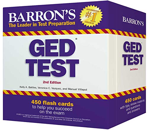 GED Test Flash Cards: 450 Flash Cards to Help You Achieve a Higher Score (Barron's Test Prep)