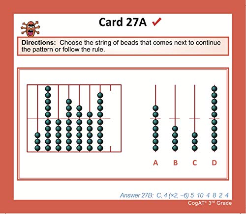 TestingMom.com CogAT Test Prep Flash Cards - Grade 3 (Level 9) - 72 Cards - 200+ Practice Questions - Tips for Higher Scores on The 3rd Grade CogAT Gifted and Talented Test - Verbal & Non-Verbal