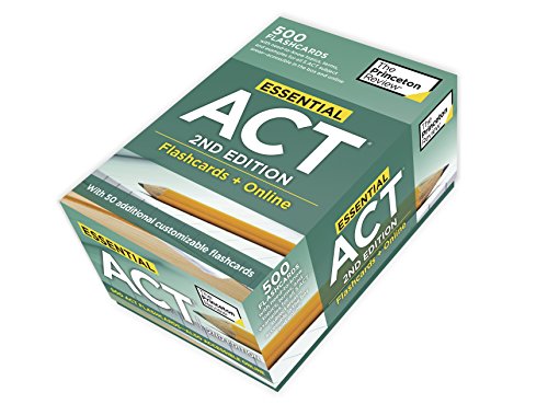 Essential ACT, 2nd Edition: Flashcards + Online: 500 Need-to-Know Topics and Terms to Help Boost Your ACT Score (College Test Preparation)