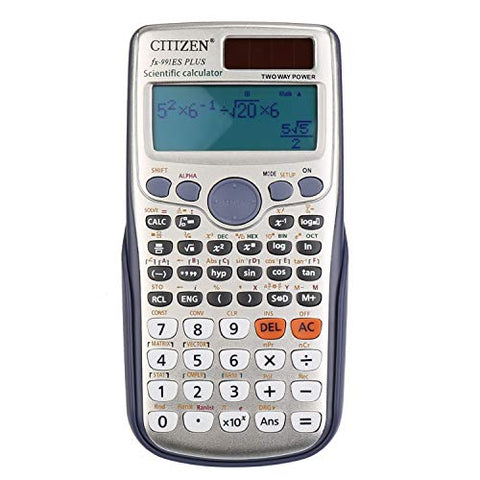 DricRoda Scientific Calculator, Function Calculator Engineering Calculator High School Calculator with Solar Power & Large LCD Display for College, University, Office, Home and Business (Sliver)