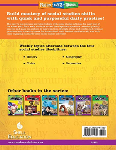 180 Days of Social Studies: Grade 3 - Daily Social Studies Workbook for Classroom and Home, Cool and Fun Civics Practice, Elementary School Level History Activities Created by Teachers