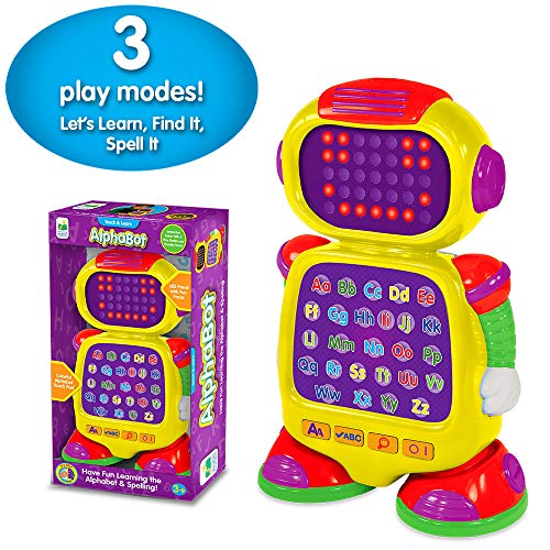 Touch & Learn -Phonics Robot Toy with LED Face and Three Quiz Modes